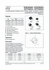 DataSheet STF7N52K3 pdf